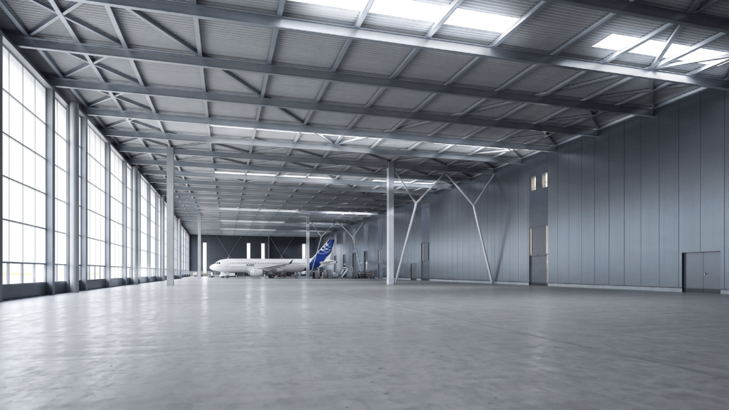 Neubau Hangar Innen